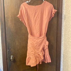 Dusty Rose Pink Wrap Dress
